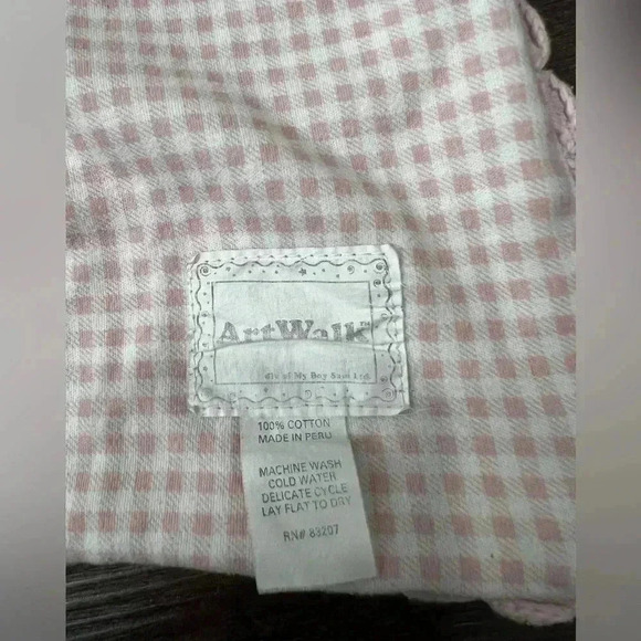 Art Walk Le Ballet Girl Baby Blanket Knit Cotton Made in Peru Ballerina - Picture 7 of 7